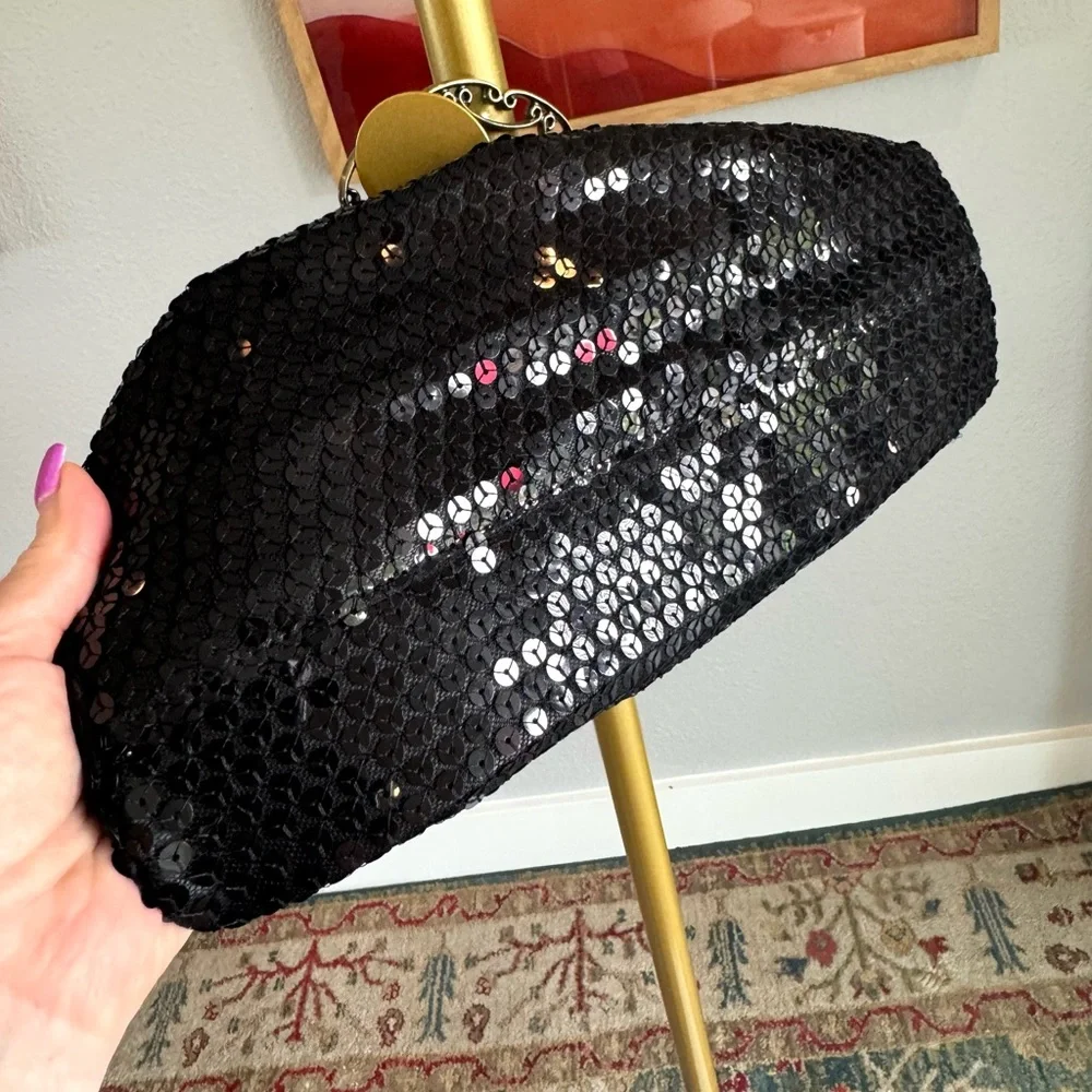 Vintage Sequined Floral Handbag